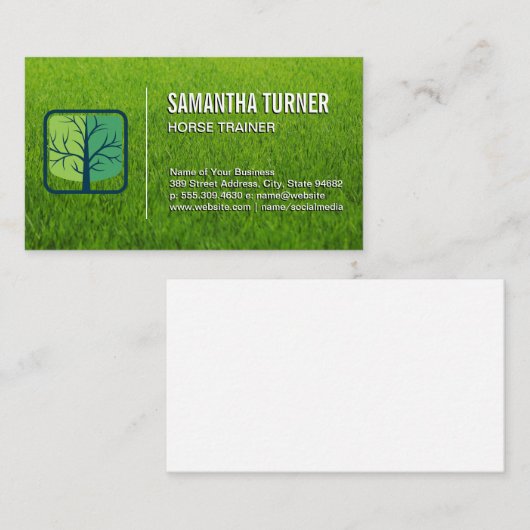 Boom Logo | Glazen Visitekaartje (Voorkant / Achterkant)