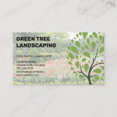 Boom Logo | Landschapsontwerp | Garden Achtergrond Visitekaartje (Voorkant)
