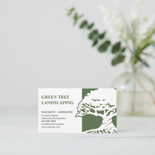 Boom Logo | Landschapsontwerp | Gardening Visitekaartje (Staand voorkant)