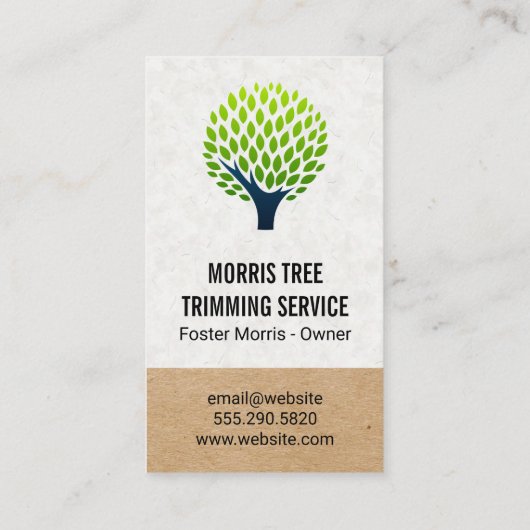 Boom Logo | Landschapsontwerp Visitekaartje (Achterkant)