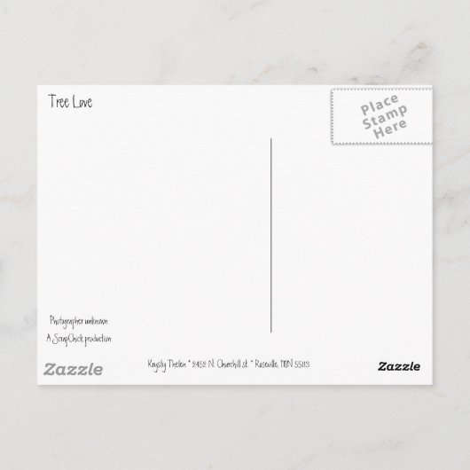 boom Love Briefkaart (Achterkant)