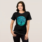 Boom Medaillon Tri-Blend Shirt (Voorkant volledig)