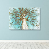 Boom met bijkantoren canvas afdruk (Insitu (Houten vloer))