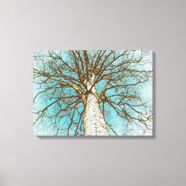 Boom met bijkantoren canvas afdruk