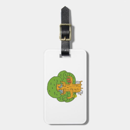 Boom met Bos Dieren Schattigee Natuur Bagagelabel (Voorkant verticaal)