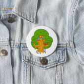 Boom met Bos Dieren Schattigee Natuur Ronde Button 7,6 Cm