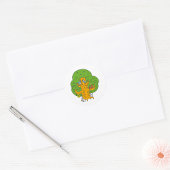Boom met Bos Dieren Schattigee Natuur Ronde Sticker
