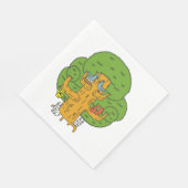 Boom met Bos Dieren Schattigee Natuur Servet (Hoek)