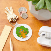 Boom met Bos Dieren Schattigee Natuur Sleutelhanger