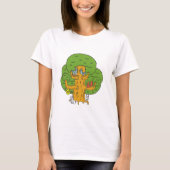 Boom met Bos Dieren Schattigee Natuur T-shirt (Voorkant)