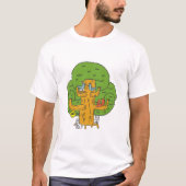 Boom met Bos Dieren Schattigee Natuur T-shirt (Voorkant)