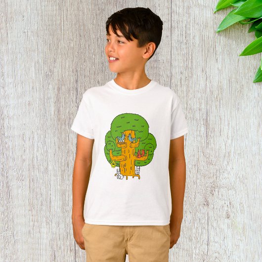 Boom met Bos Dieren Schattigee Natuur T-shirt