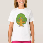 Boom met Bos Dieren Schattigee Natuur T-shirt (Voorkant)