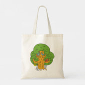 Boom met Bos Dieren Schattigee Natuur Tote Bag (Achterkant)