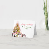 Boom met Cadeaus kerstkaart Bedankkaart (Voorkant)