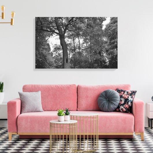Boom met een mysterieus gat II Canvas Afdruk (Insitu (Woonkamer))