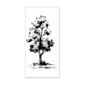 Boom met gehakte kunststempel rubberstempel (Afrduk)