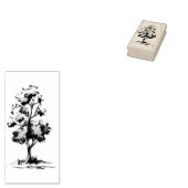 Boom met gehakte kunststempel rubberstempel (Gestempeld)