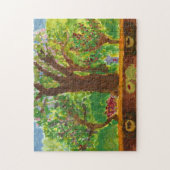 Boom met geschenken en schildpadpuzzel legpuzzel (Verticaal)