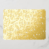 Boom met gouden kerstklep folie feestdagenkaart (Voorkant)