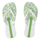 Boom met groene bladeren teenslippers (Voetbed)