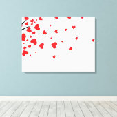 Boom met hartblaadjes canvas afdruk (Insitu (Houten vloer))