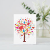 Boom met hartverscheurende blaasjes kaart (Staand voorkant)