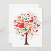 Boom met hartverscheurende blaasjes kaart (Voorkant / Achterkant)