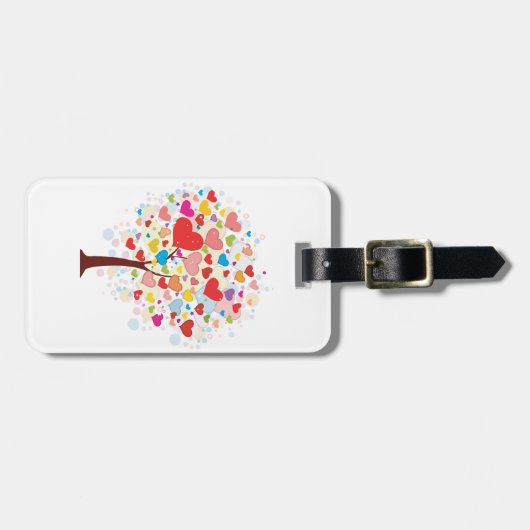 Boom met hartvormig blad Bagagelabels (Voorkant horizontaal)