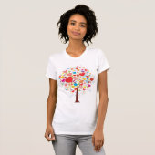 Boom met hartvormig blad Vrouwen T-shirt (Voorkant volledig)