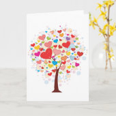Boom met hartvormig blad Wenskaarten Kaart (Gele Bloem)