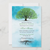 Boom met Jubileum van bladeren en wortels Kaart (Voorkant)