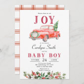 Boom met kerstfeest Baby shower Kaart (Voorkant / Achterkant)