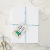 Boom Met Lichtjes Cadeaulabel (Met Touw)