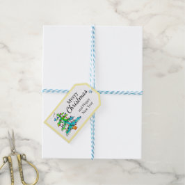 Boom Met Lichtjes Cadeaulabel