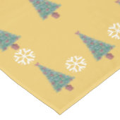 boom met rode bogen gouden bellen voor kerstmis tafelkleed (Gekanteld)