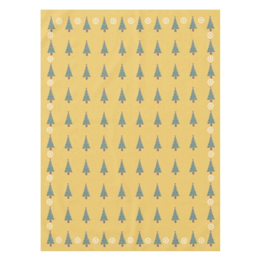 boom met rode bogen gouden bellen voor kerstmis tafelkleed (Voorkant)