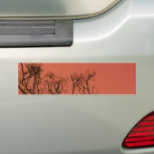 Boom met rode hemel bumpersticker (Op auto)