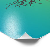 Boom met Roots op Groene Achtergrond - Natuur Art Foto Afdruk (Hoek)