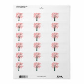 Boom met Roze Bloemen Label (Full Sheet)