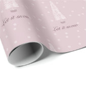 Boom met roze flesborstel cadeaupapier (Rol Hoek)