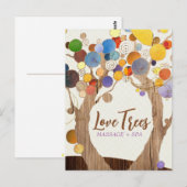 Boom met rustieke houtnerf Zakelijk Briefkaart (Voorkant / Achterkant)
