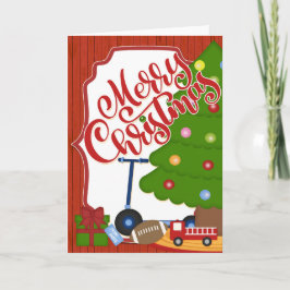 Boom met speelgoed - Vrolijk kerstfeest Kaart