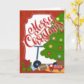 Boom met speelgoed - Vrolijk kerstfeest Kaart (Gele Bloem)