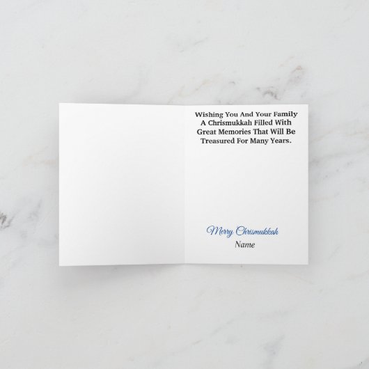 Boom met ster van David Chrismukkah Card Kaart (Binnen)