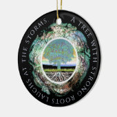 Boom met sterke punten Positief Bericht Keramisch Ornament (Links)