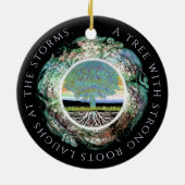 Boom met sterke punten Positief Bericht Keramisch Ornament (Achterkant)