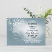 Boom met strijklichten Rustiek repetitie diner Kaart (Staand voorkant)