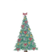 boom met versieringen rode bogen voor kerstmis tote bag