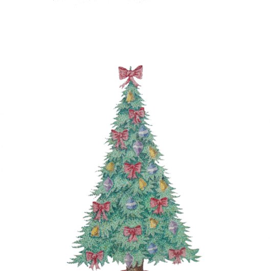 boom met versieringen rode bogen voor kerstmis tote bag